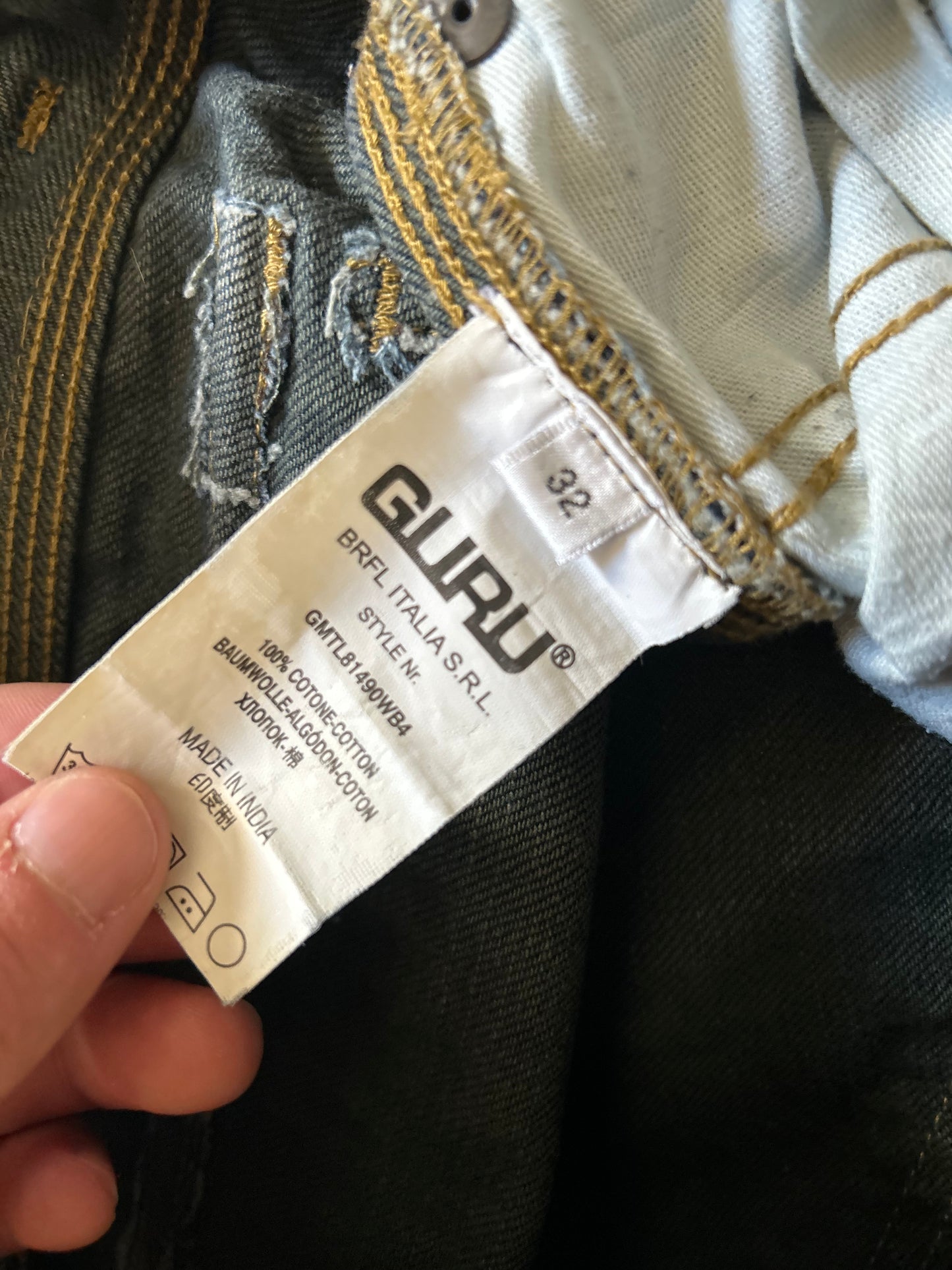 Jeans GURU uomo IT 46 (W32) Comfort Fit straight workwear vintage Y2K