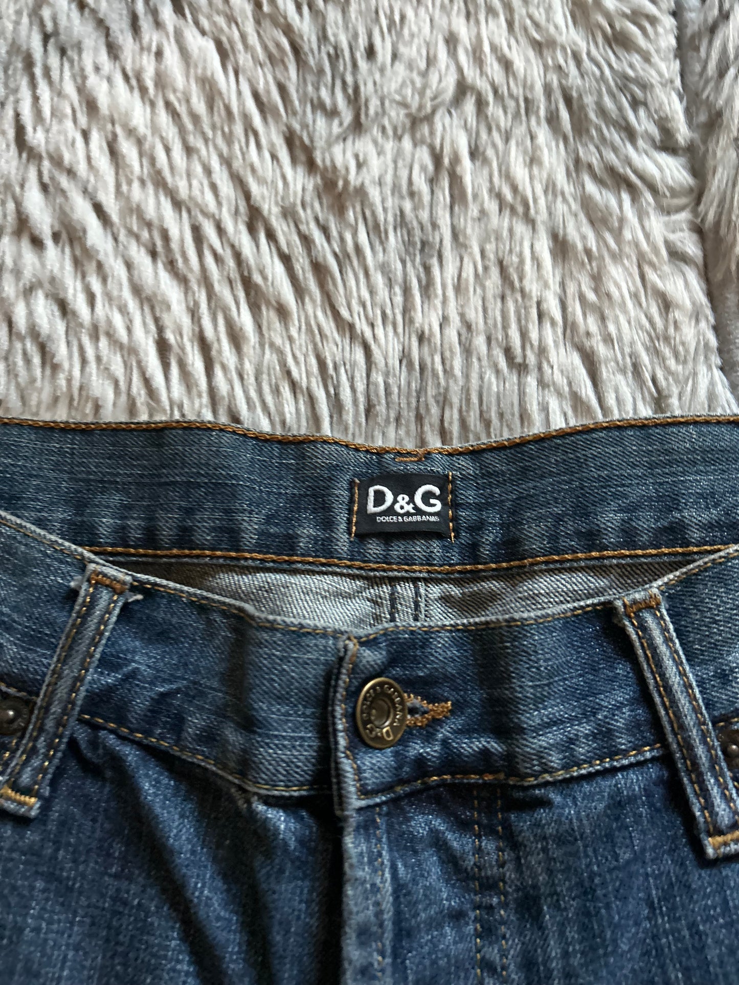 D&G Dolce & Gabbana jeans uomo W35 (IT 49) baggy fit dritto Y2K vintage ricamato Made in Italy