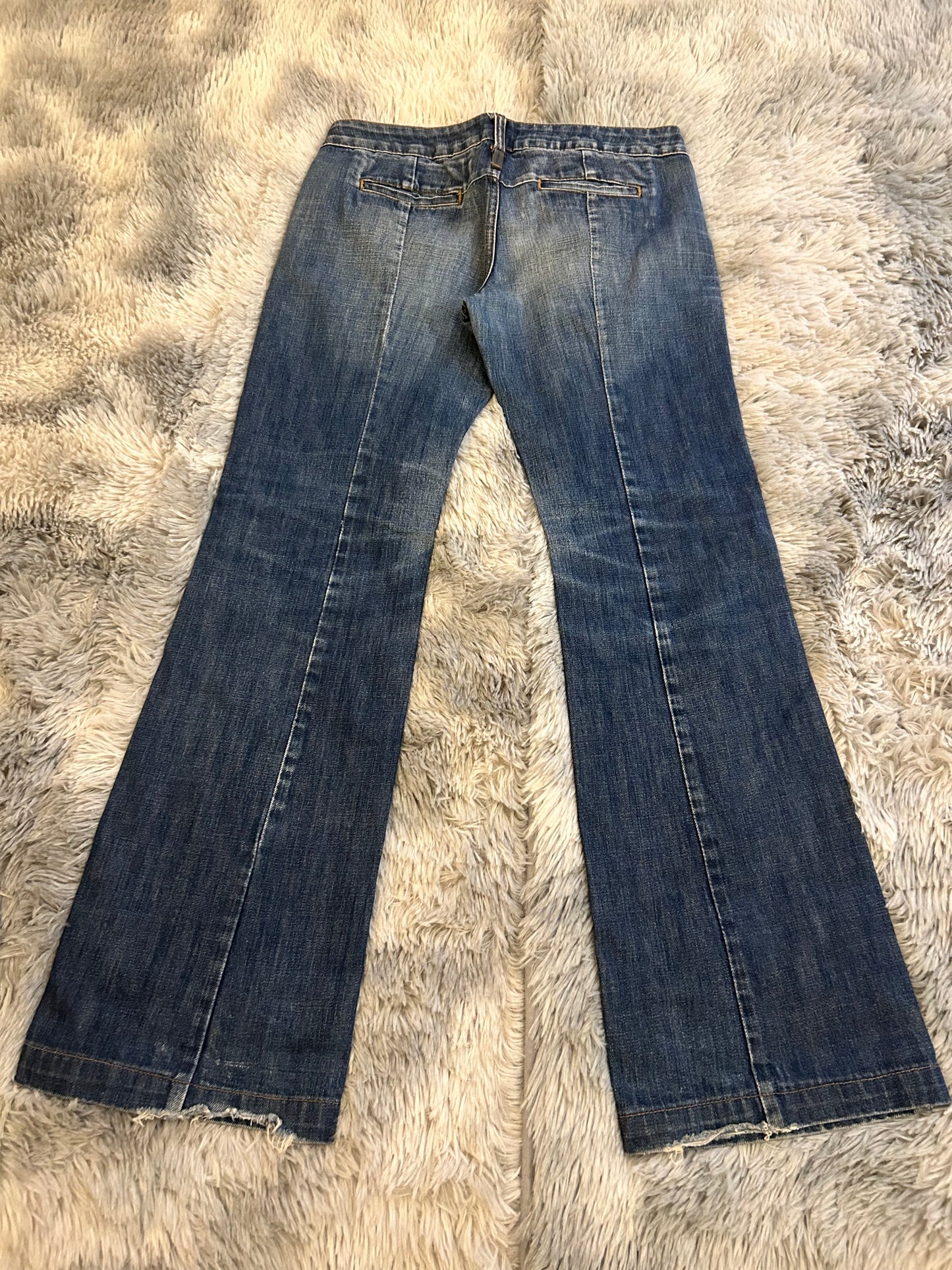 Sportmax Code donna IT 42 jeans bootcut vita bassa blu medio Y2K elegante