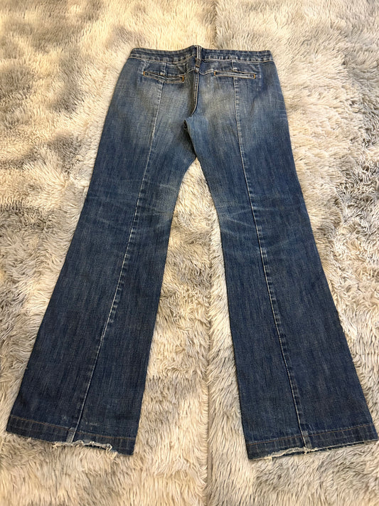 Sportmax Code donna IT 42 jeans bootcut vita bassa blu medio Y2K elegante