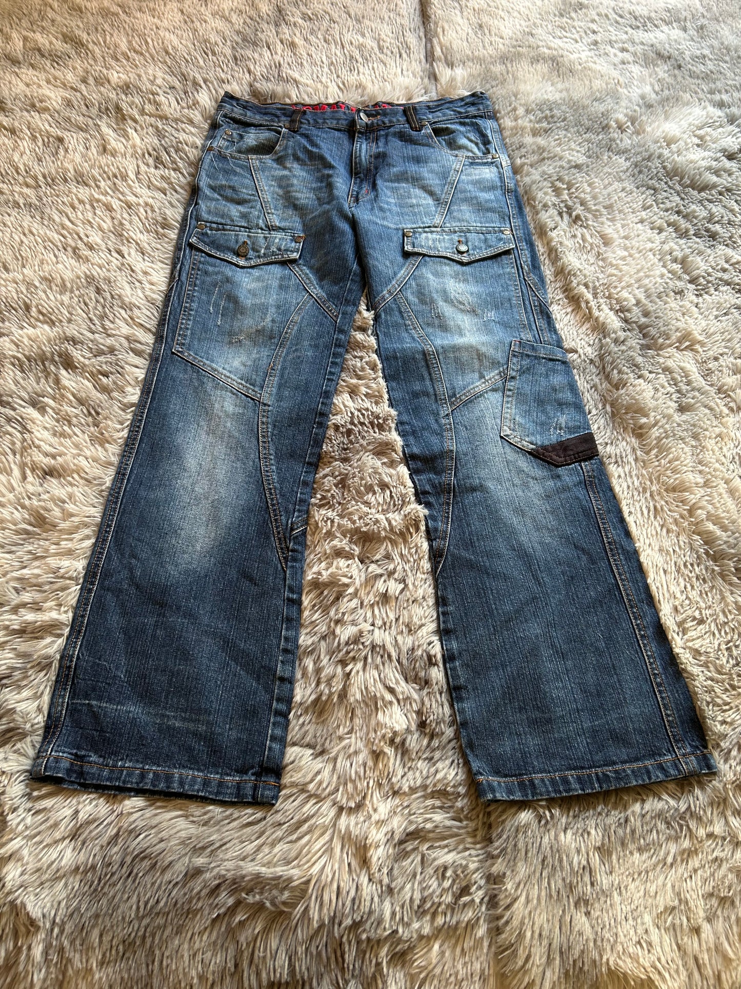 Jeans Small Gang uomo (IT 45) Y2K vintage cargo carpenter wide fit