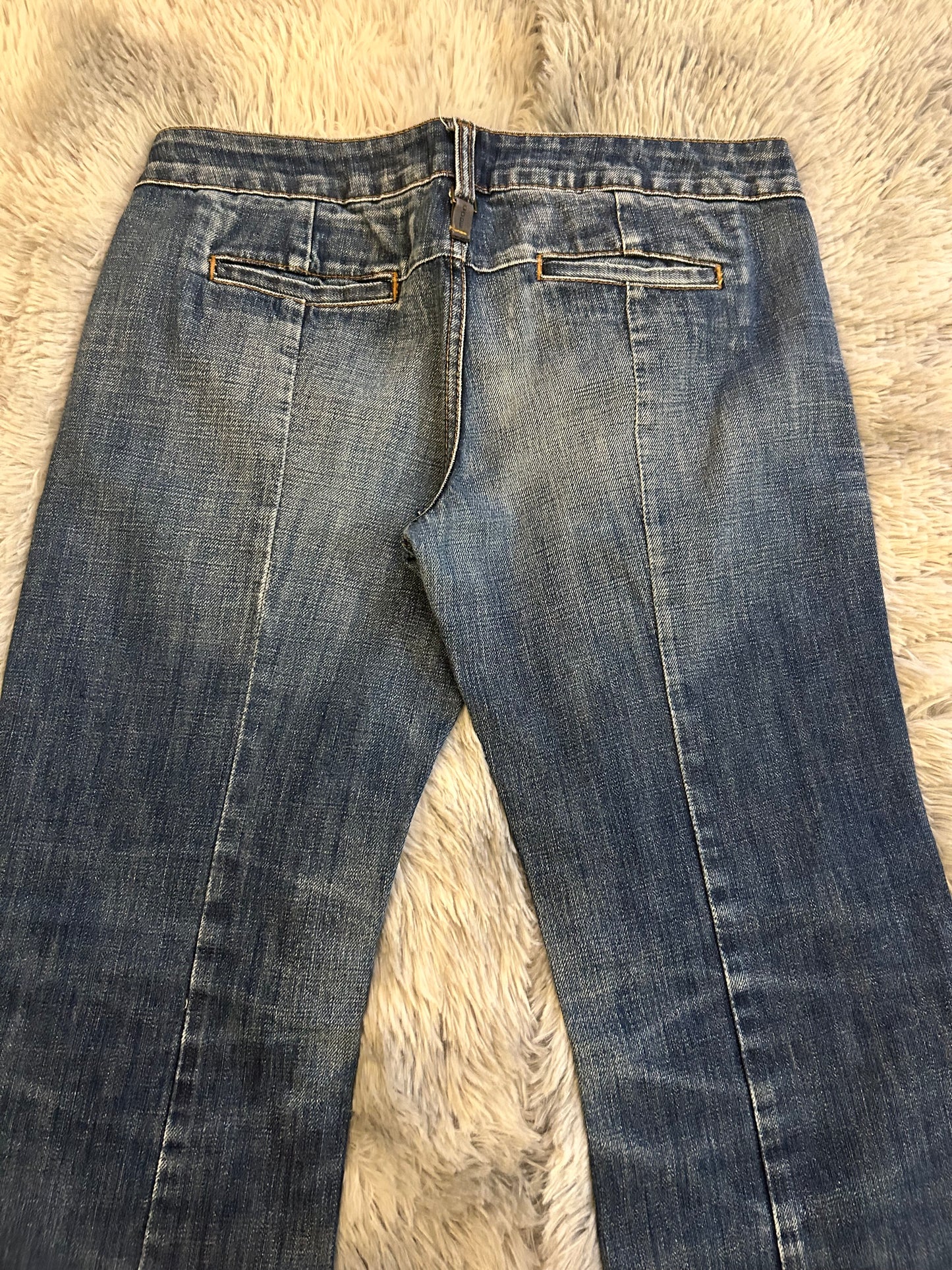 Sportmax Code donna IT 42 jeans bootcut vita bassa blu medio Y2K elegante