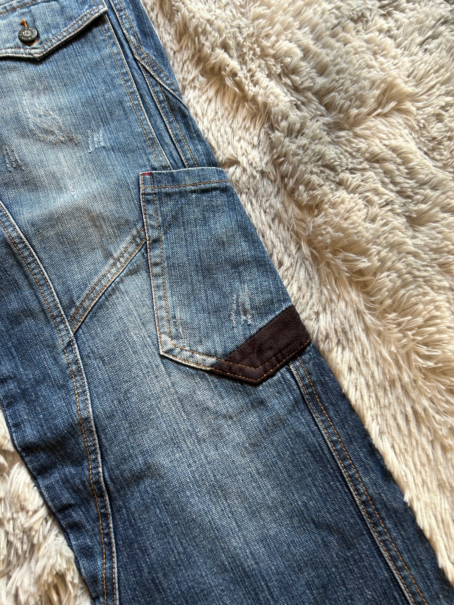 Jeans Small Gang uomo (IT 45) Y2K vintage cargo carpenter wide fit