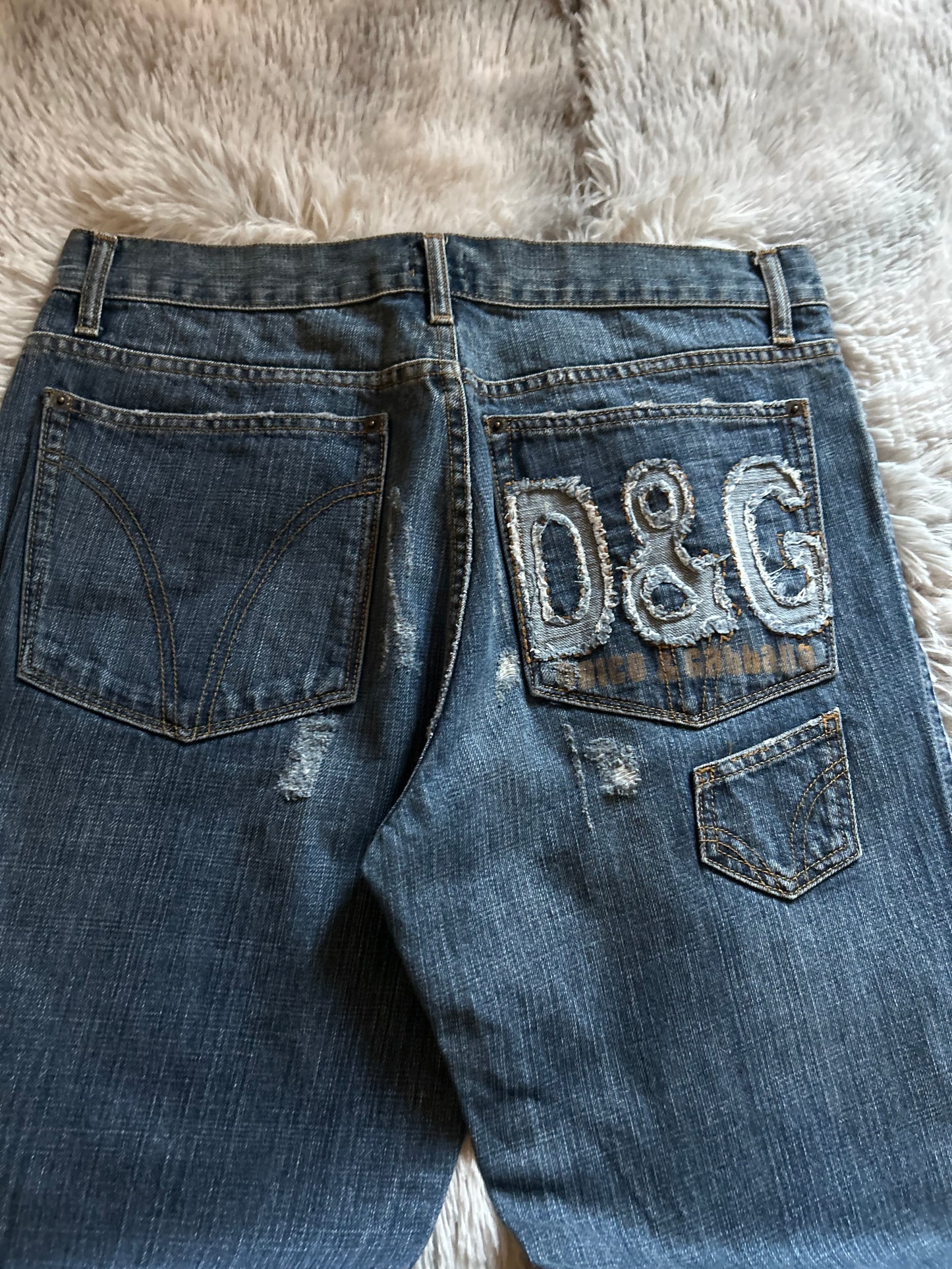 D&G Dolce & Gabbana jeans uomo W35 (IT 49) baggy fit dritto Y2K vintage ricamato Made in Italy